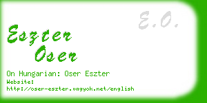 eszter oser business card